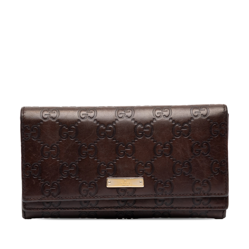 Pre-Loved Gucci Guccissima Bifold Double Long Wallet
